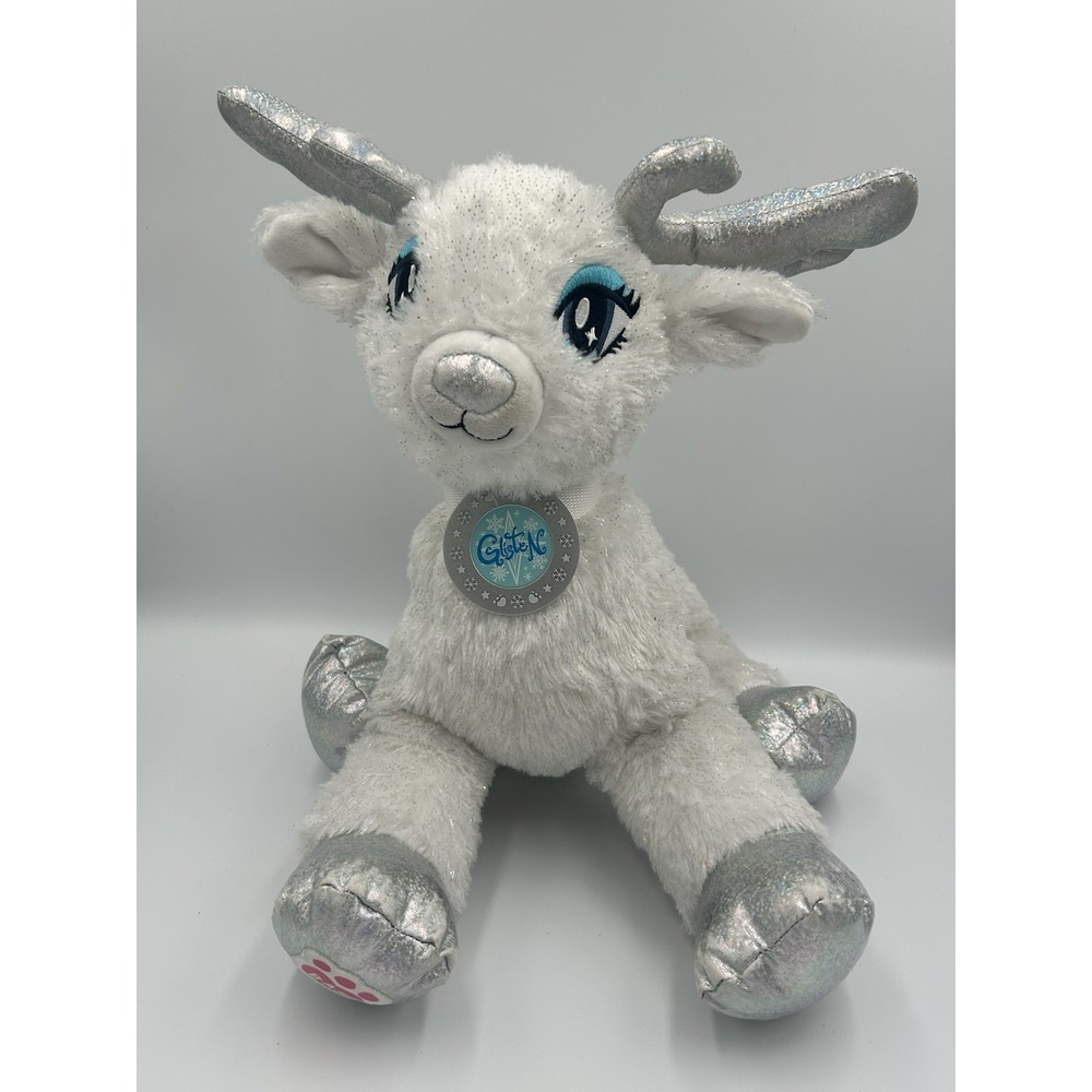 Build-A-Bear Merry Mission Glisten the Star-Powered Reindeer White Sparkle Plush
